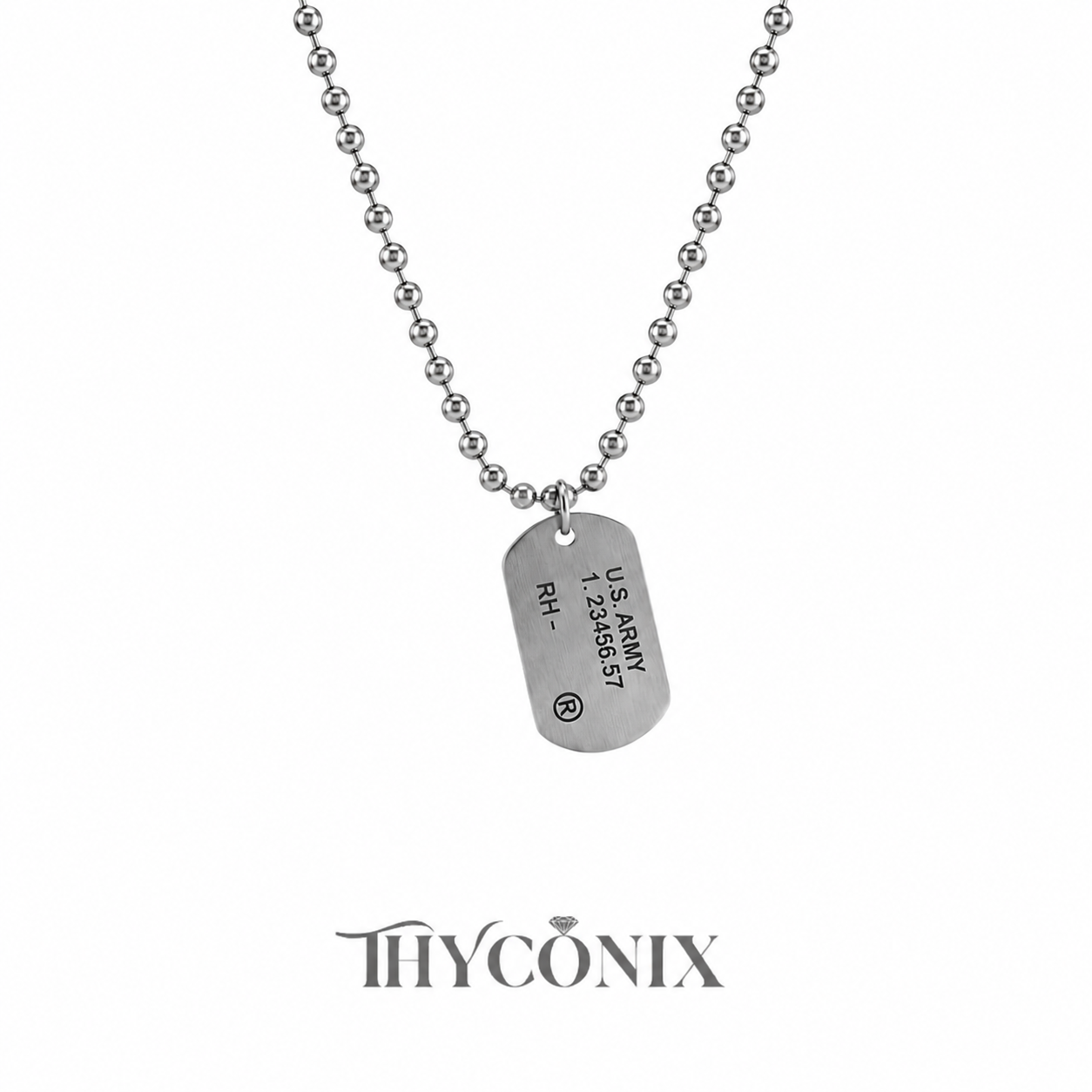 Dog tag ball chain