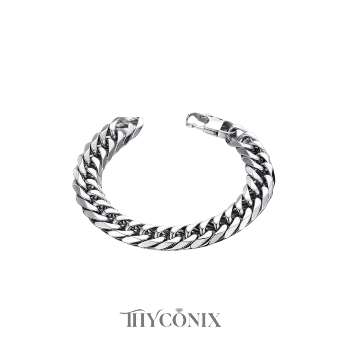 10mm Silver Cuban bracelet