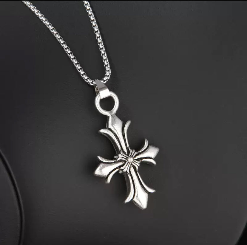 Chrome Alloy Box Chain Necklace