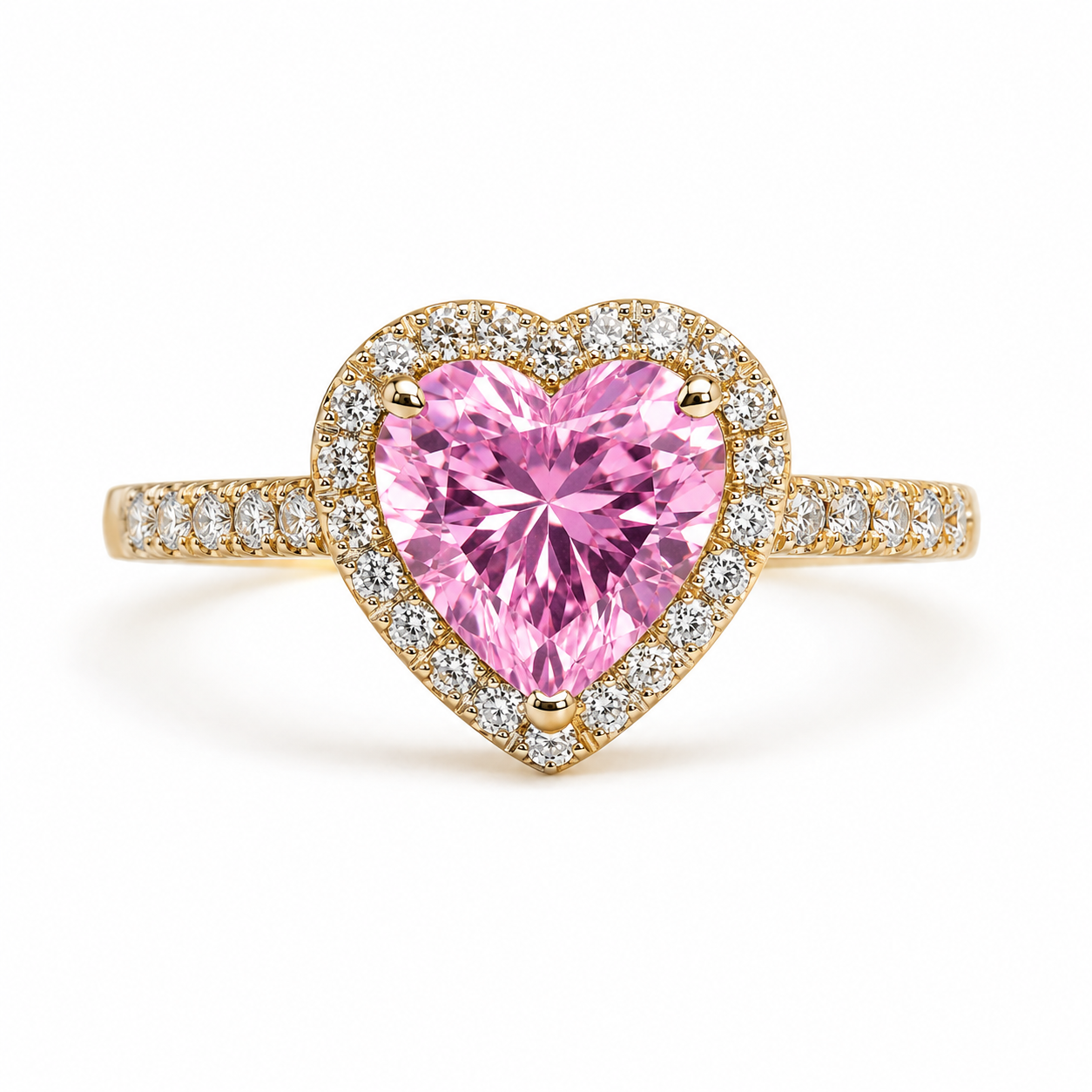 Pink Gemstone Promise Ring