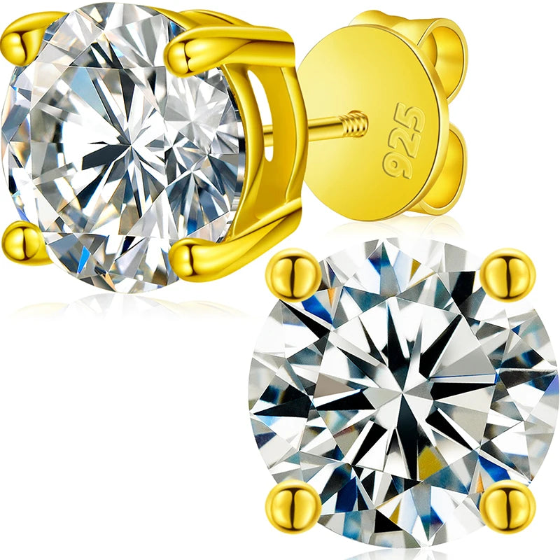 Moissanite Diamond Stud Earrings
