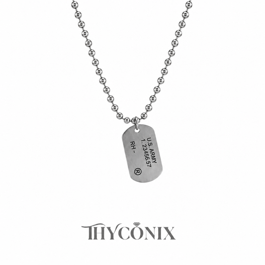 Dog tag ball chain