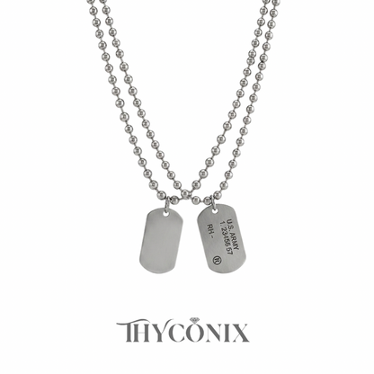 Double Dog tag chain