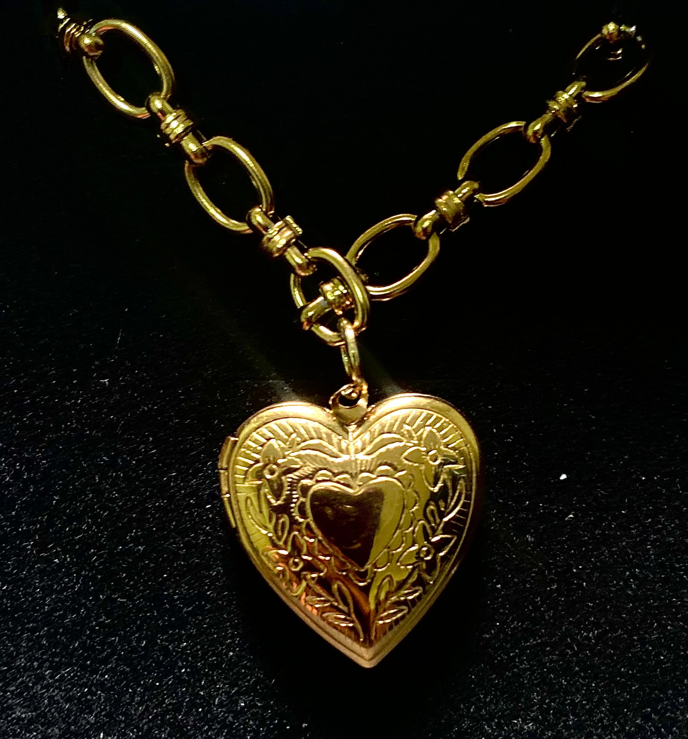 Heart Gold locket Pedant