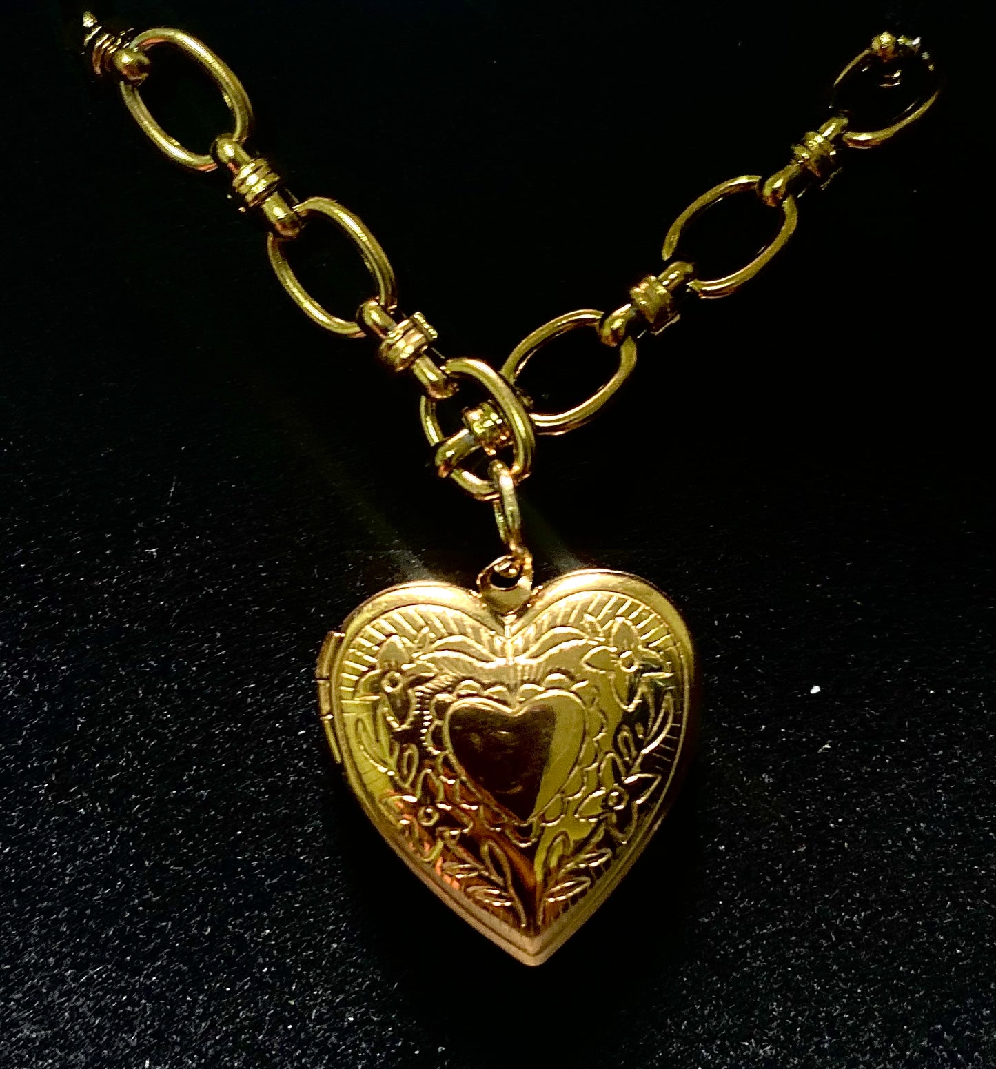 Heart Gold locket Pedant