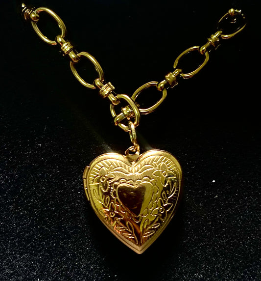 Heart Gold locket Pedant