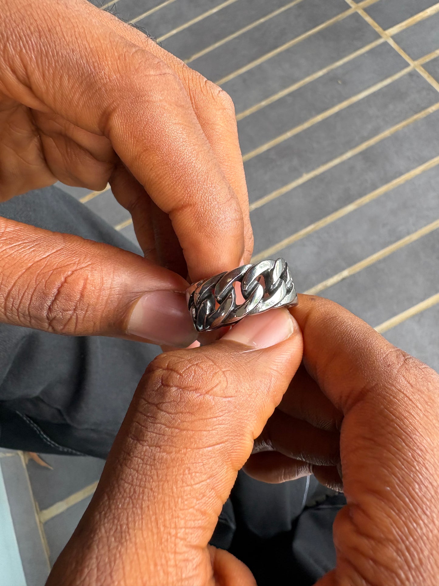Silver Cuban ring
