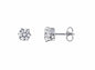 Stainless Steel Cubic Zirconia Round Stud Earrings