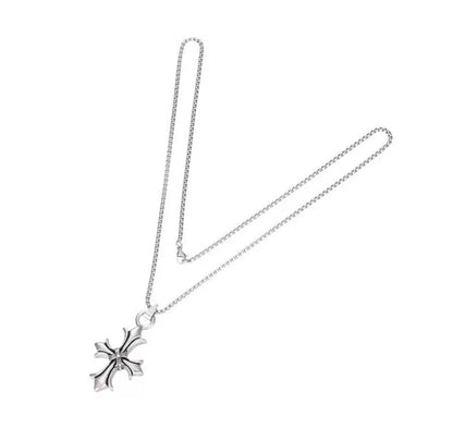 Chrome Alloy Box Chain Necklace