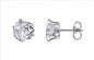 Stainless Steel Cubic Zirconia Round Stud Earrings