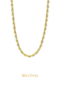 Twisted rope gold chain