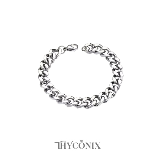 10mm Silver Cuban bracelet