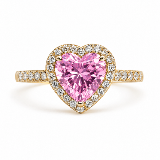 Pink Gemstone Promise Ring