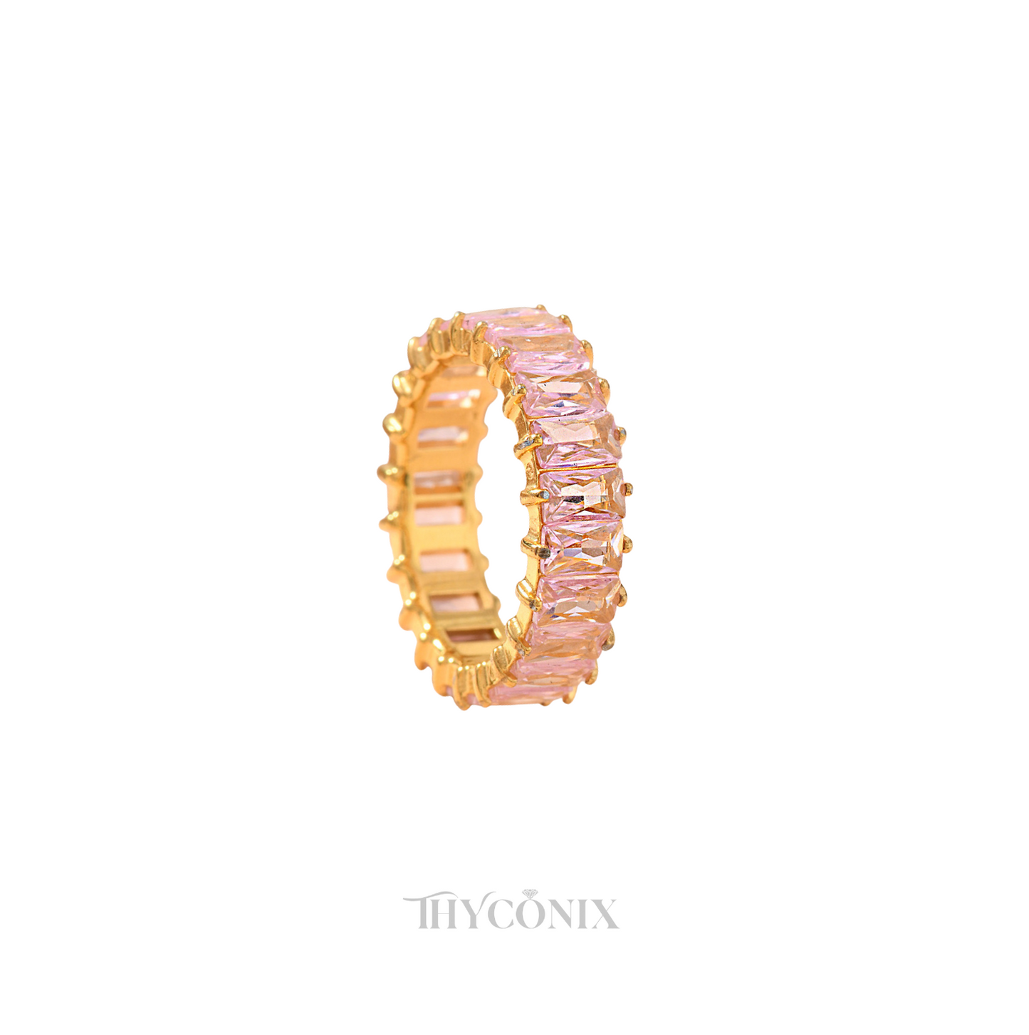 Pink Gemstone Gold-plated Rings