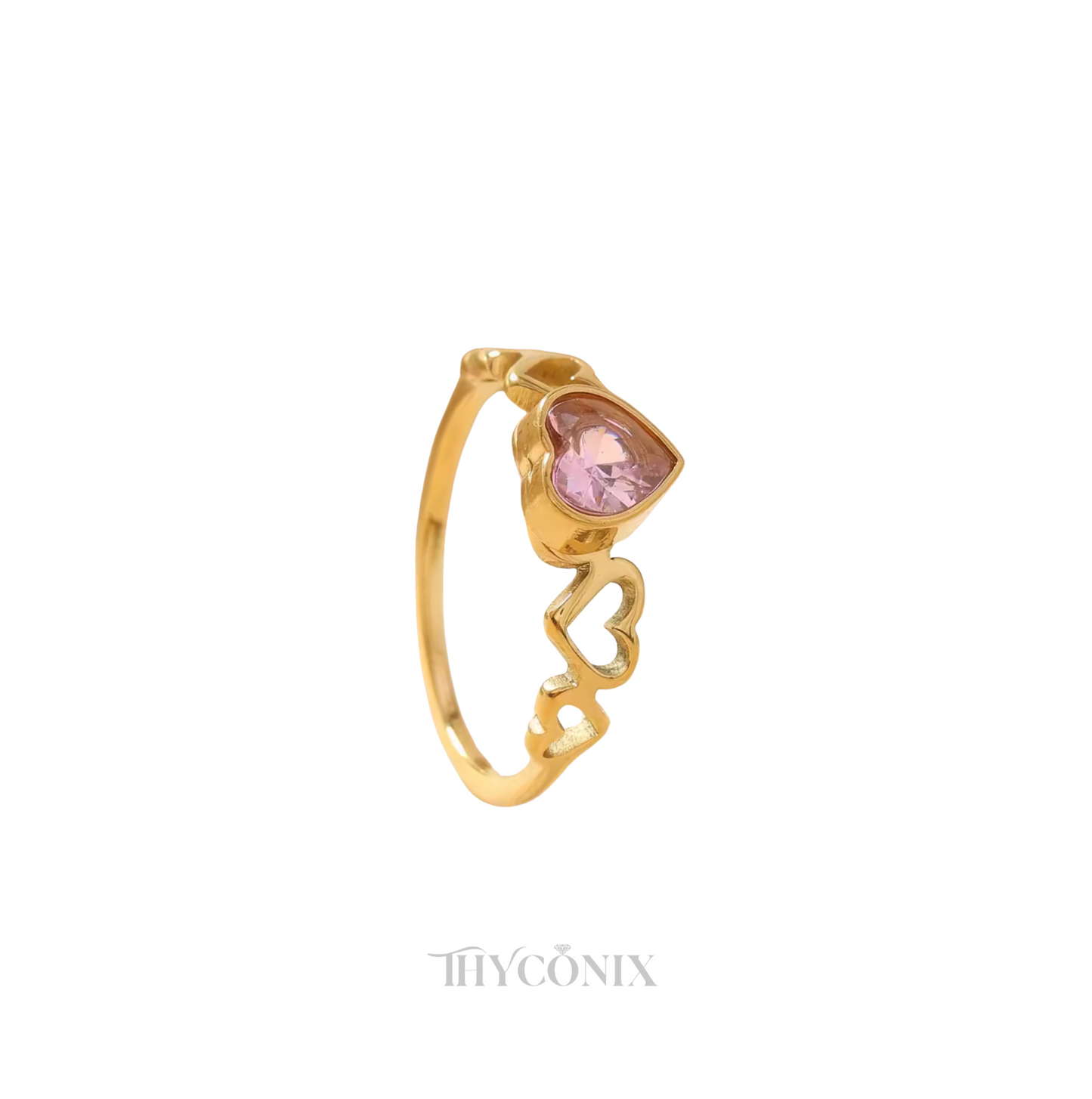 Pink Gemstone Gold-plated Rings