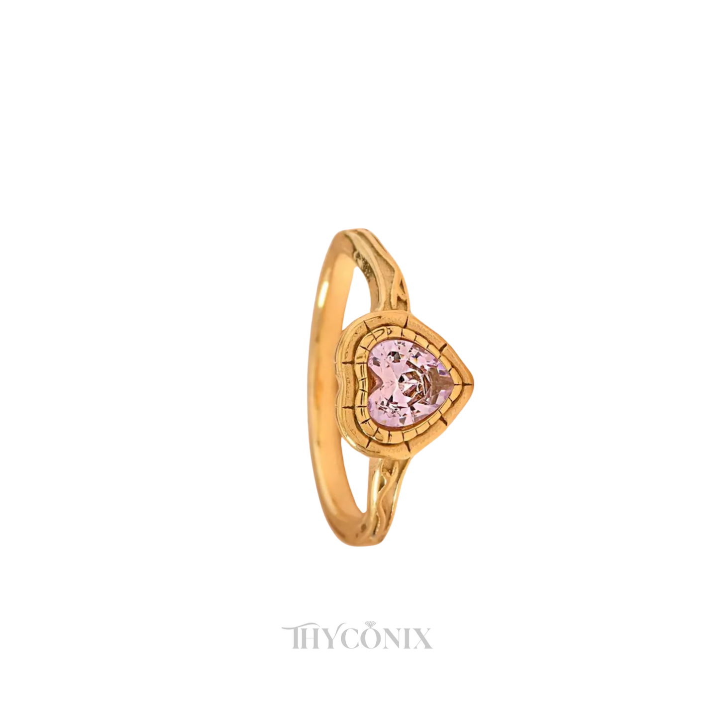 Pink Gemstone Gold-plated Rings