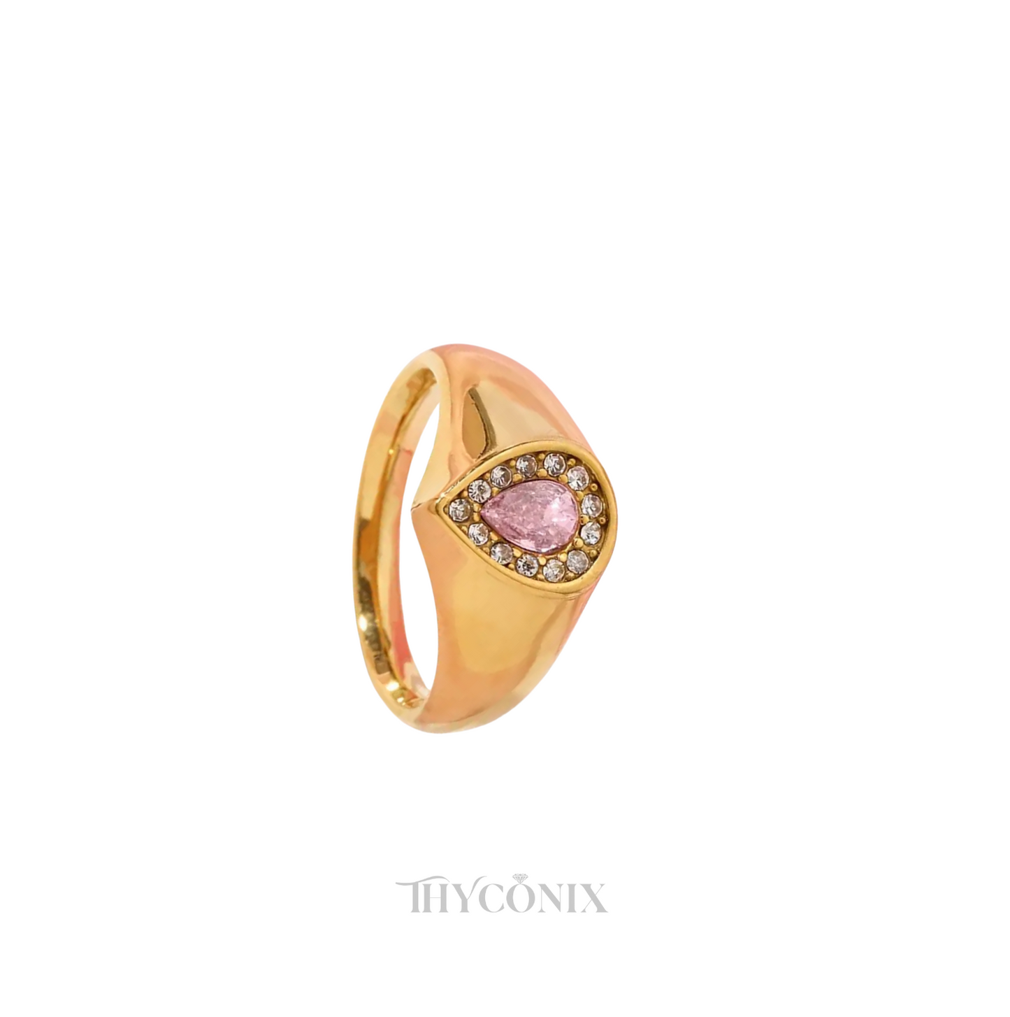 Pink Gemstone Gold-plated Rings