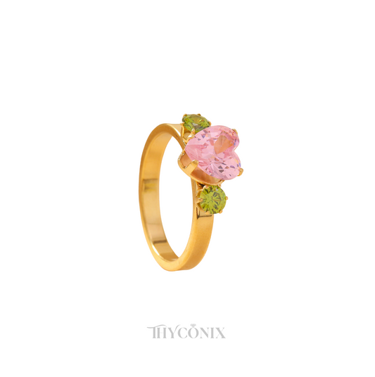 Pink Gemstone Gold-plated Rings