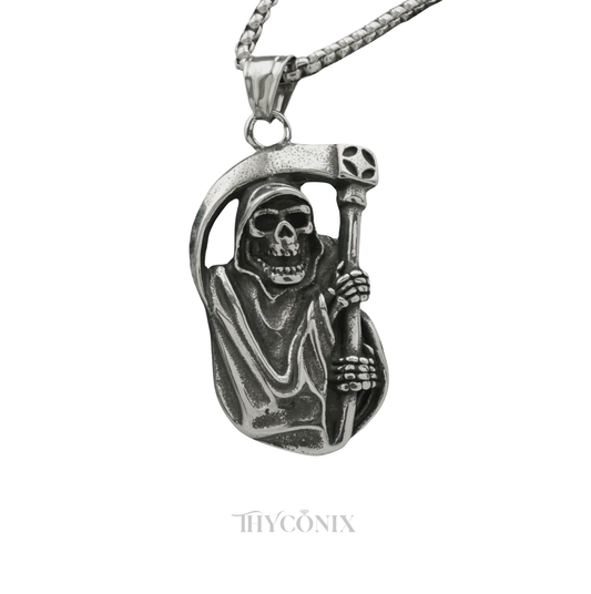 GREPPN Skull Reaper Axe  Necklace