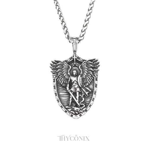 Vintage Angel Michael Necklace