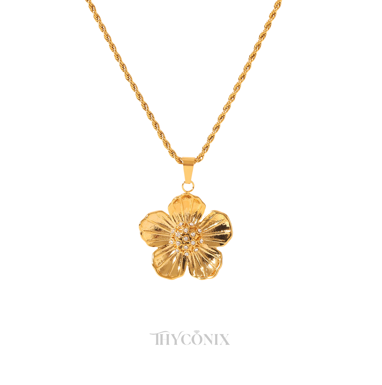 Golden Flower  Necklace