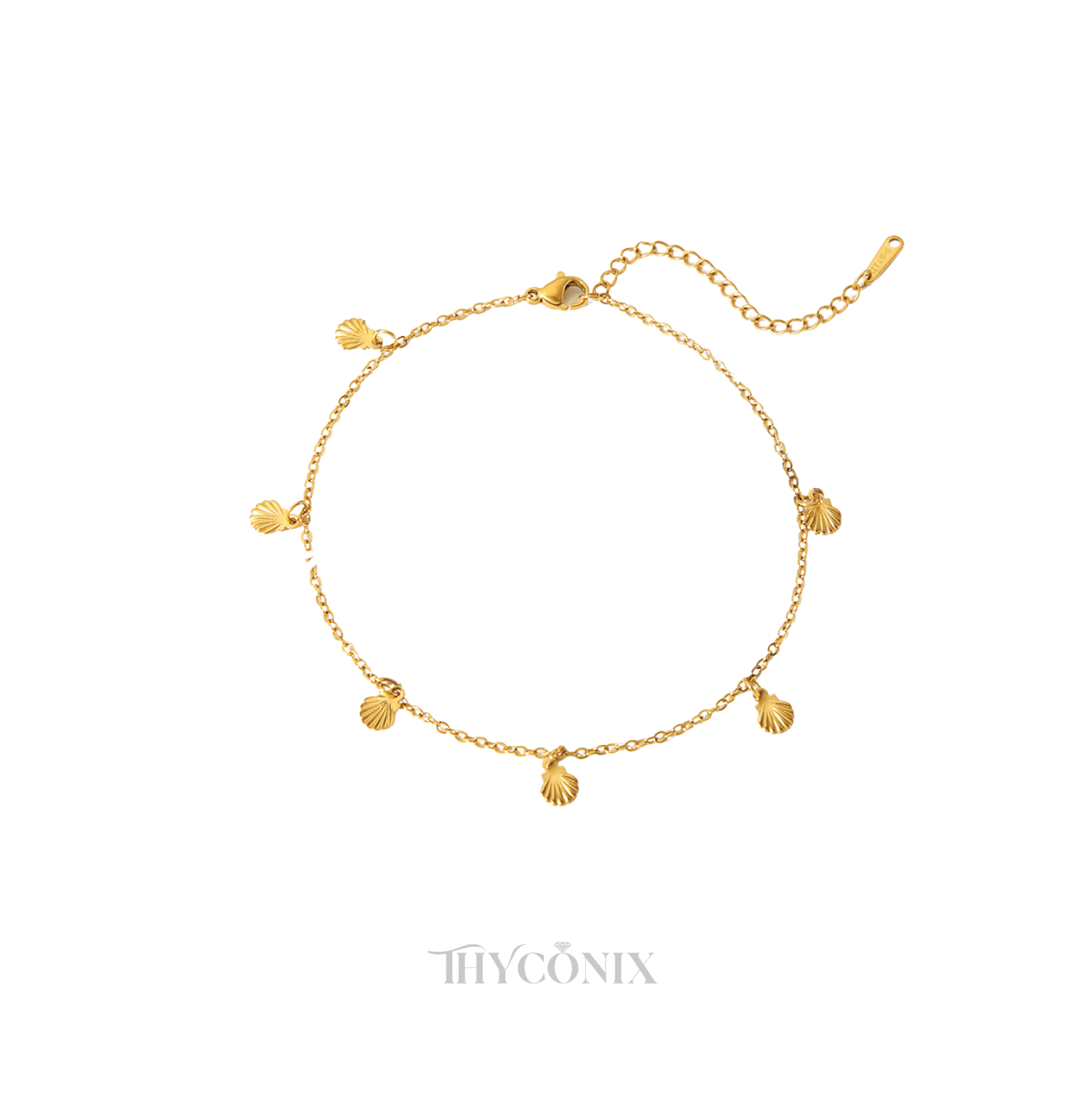 Gold Shelly Anklet