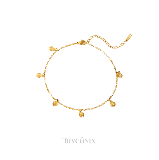 Gold Shelly Anklet