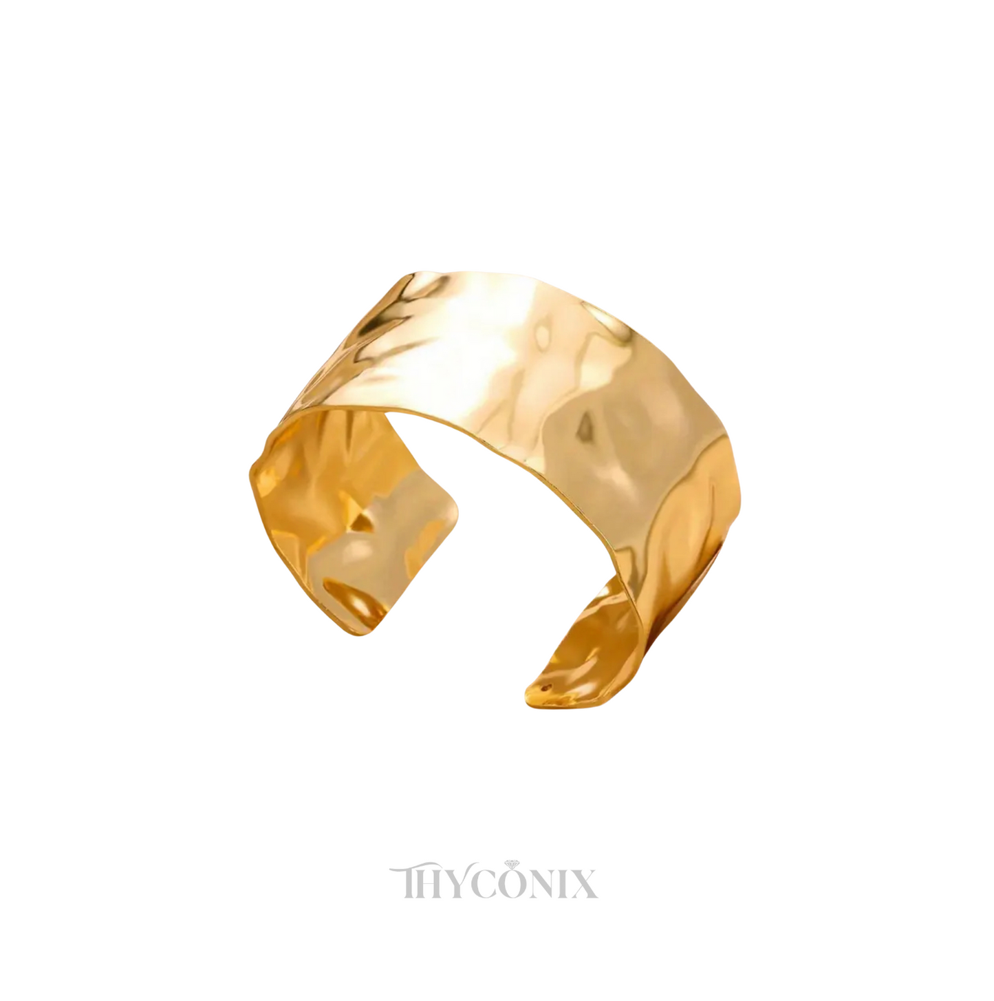 Golden Tone Open Cuff Bangle