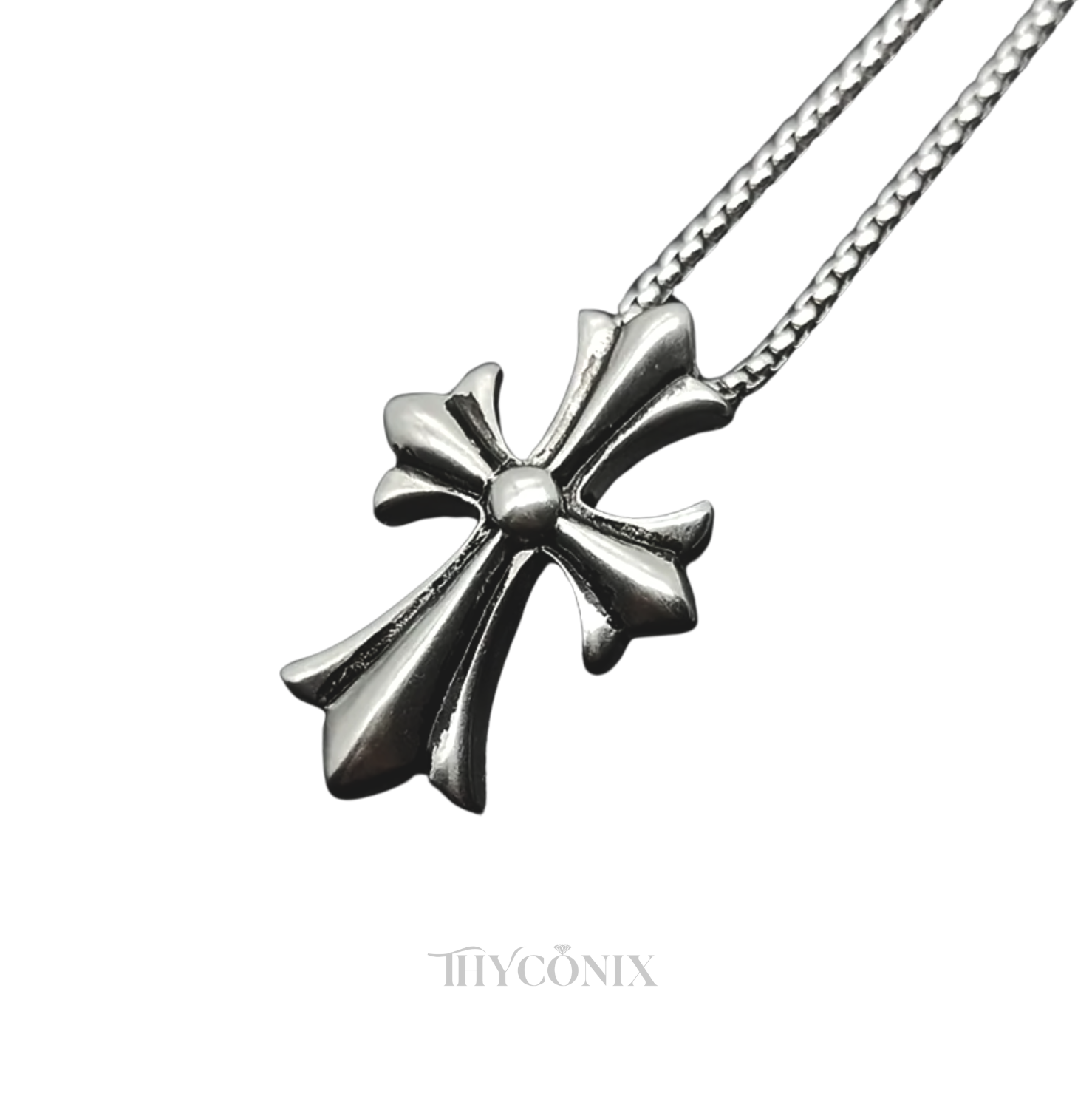 Chrome Stainless Steel Box Chain Necklace