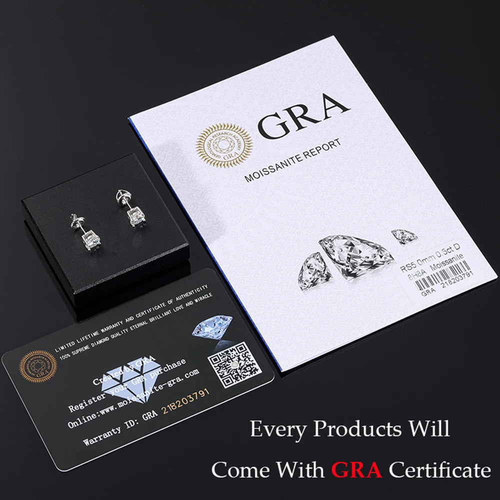 Moissanite Diamond Stud Earrings