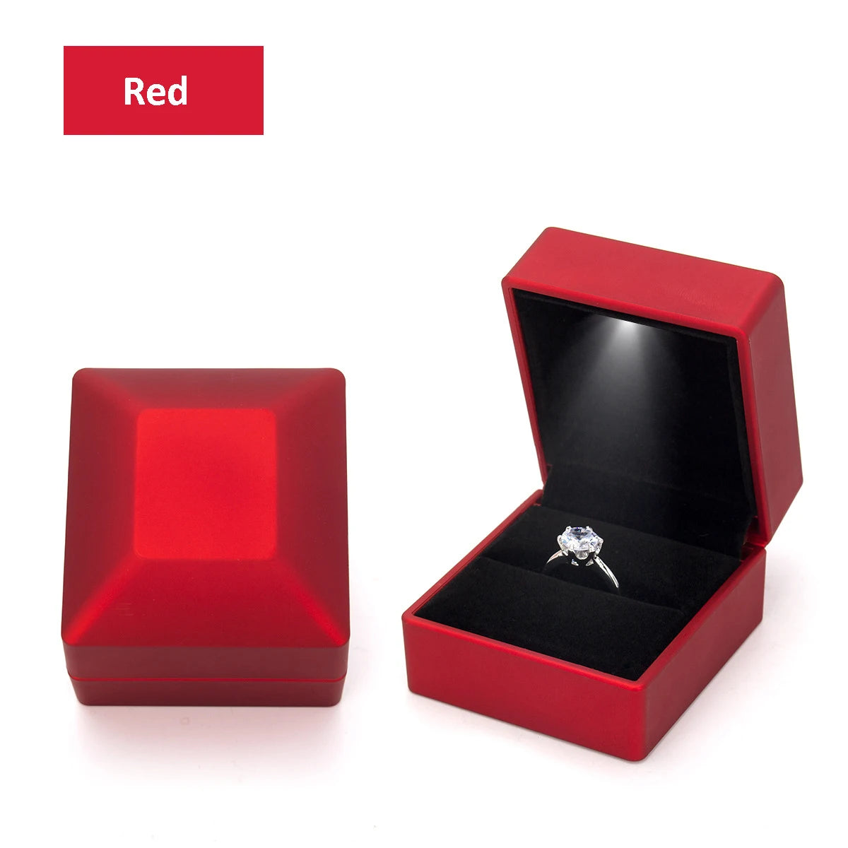 LED Jewelry Storage Display Ring Box