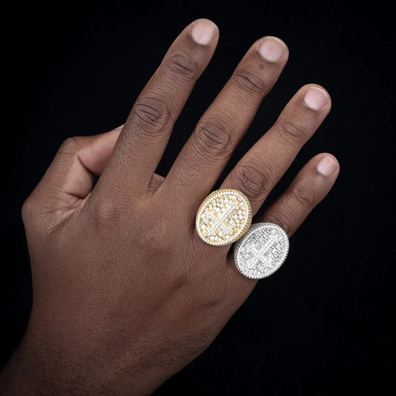 Moissanite Diamond Cross Ring