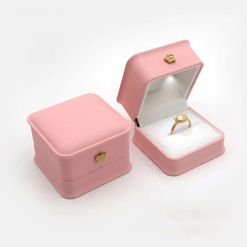 LED Jewelry Storage Display Ring Box