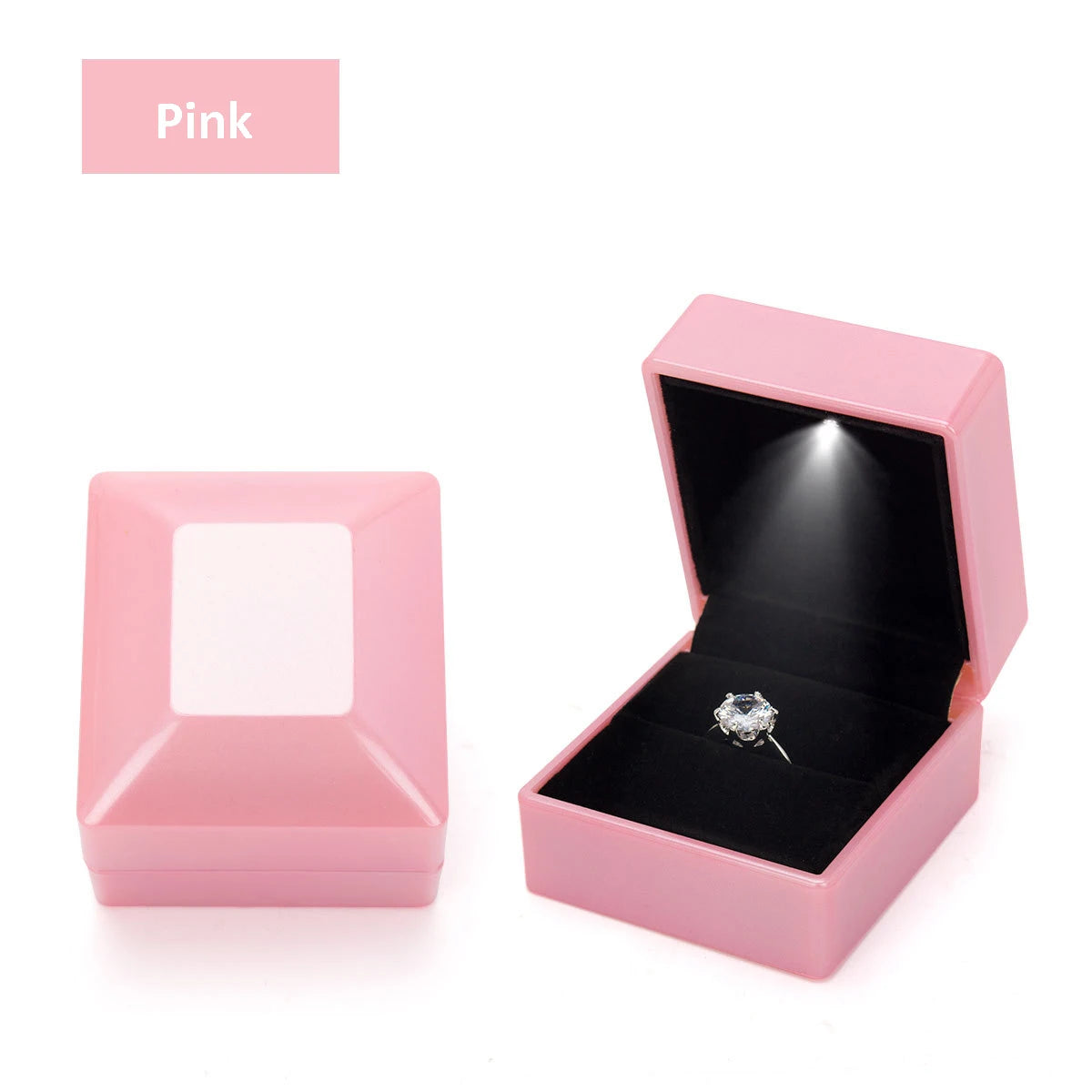 LED Jewelry Storage Display Ring Box