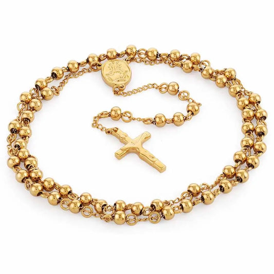 Stainless Steel Rosary Necklace