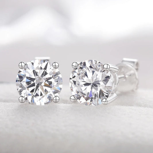 Moissanite Diamond Stud Earrings