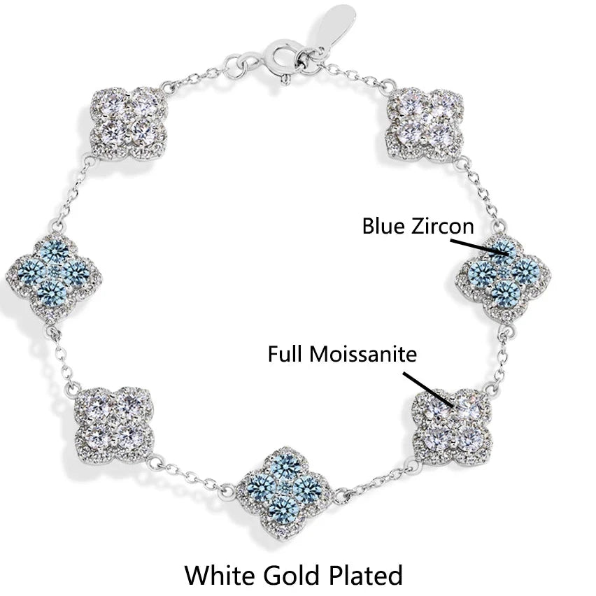 Moissanite Bracelet D VVS1 S925 Sterling Silver Gold Plated