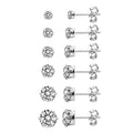 3-8mm Hypoallergenic Stainless Steel Stud Earrings