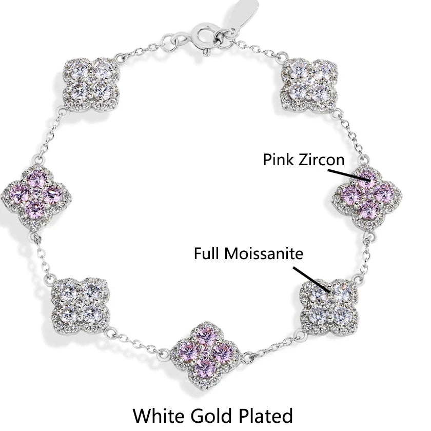 Moissanite Bracelet D VVS1 S925 Sterling Silver Gold Plated