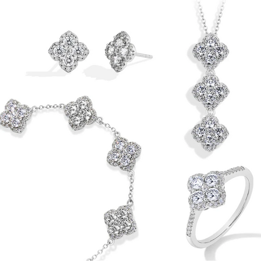 Moissanite Jewelry Set D VVS1 S925 Sterling Silver