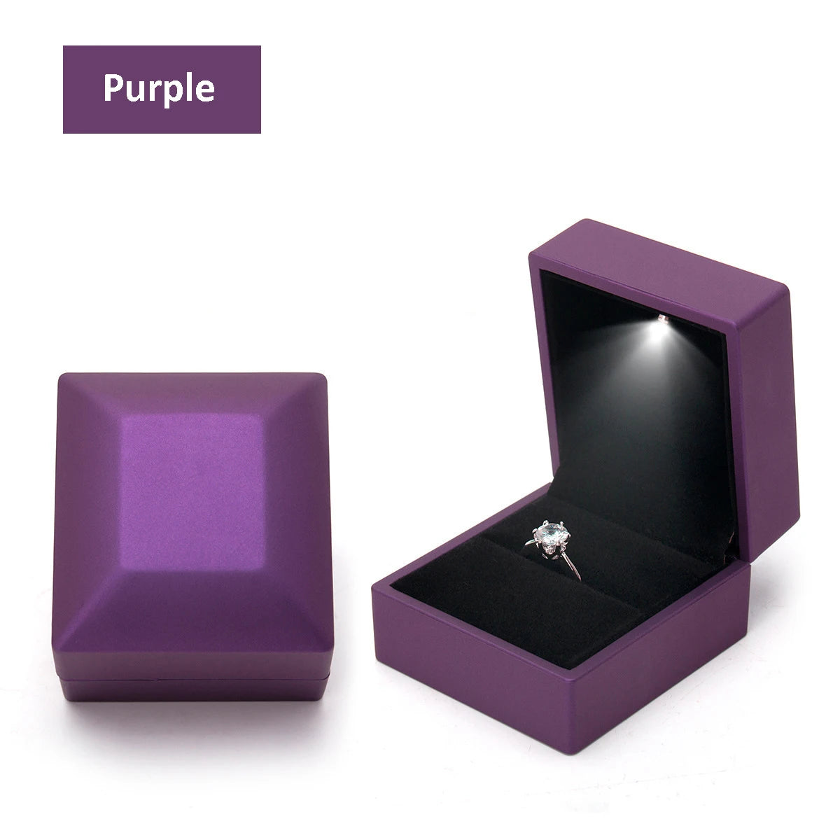 LED Jewelry Storage Display Ring Box