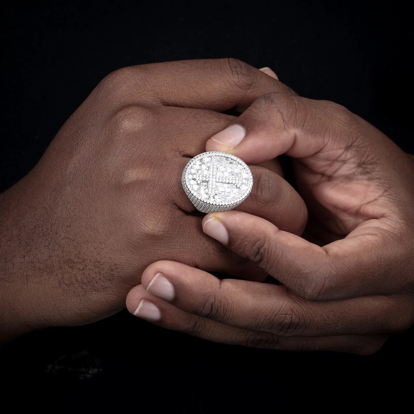 Moissanite Diamond Cross Ring