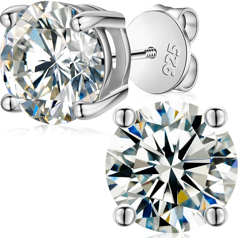 Moissanite Diamond Stud Earrings