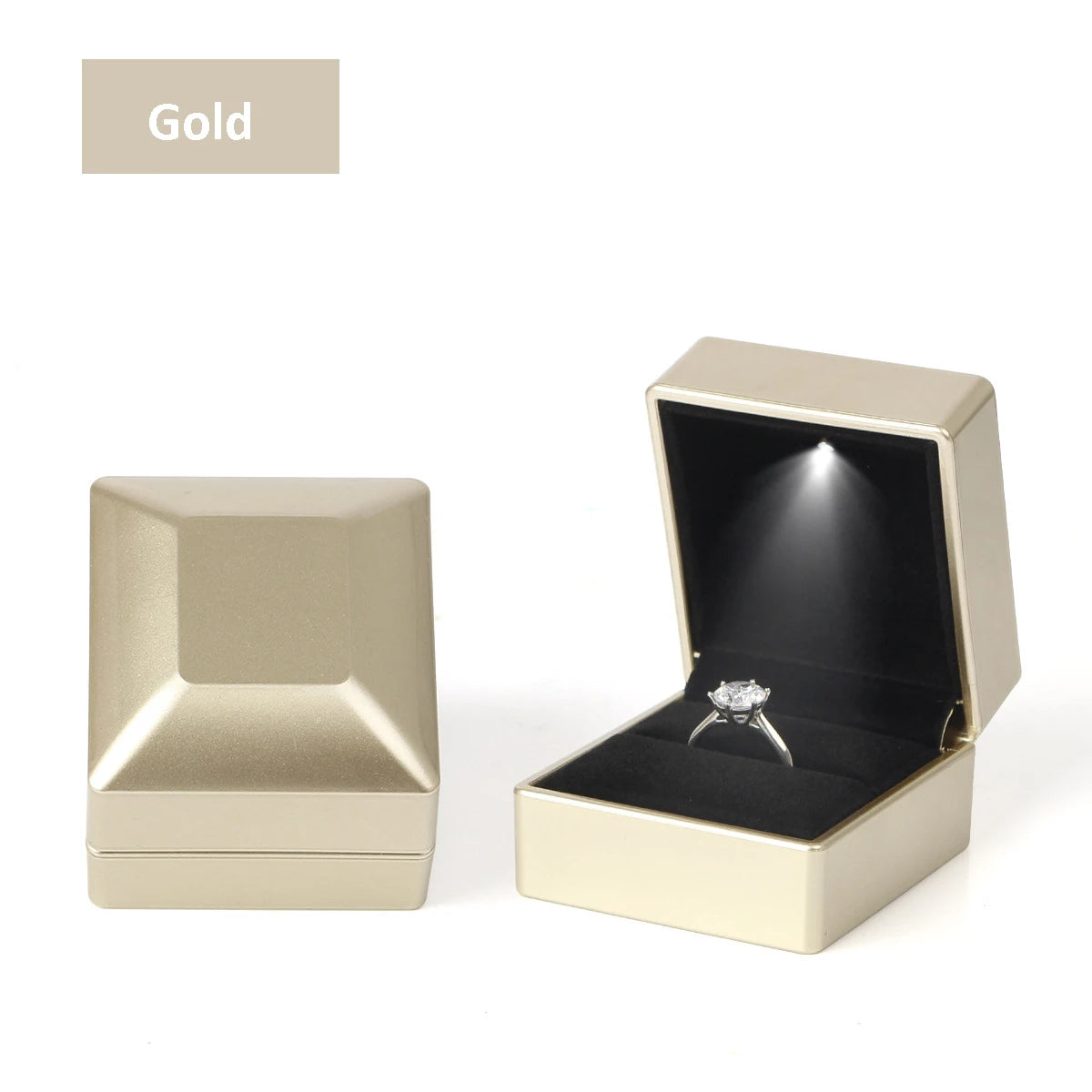 LED Jewelry Storage Display Ring Box