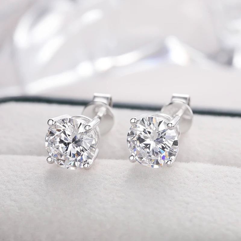 Moissanite Diamond Stud Earrings