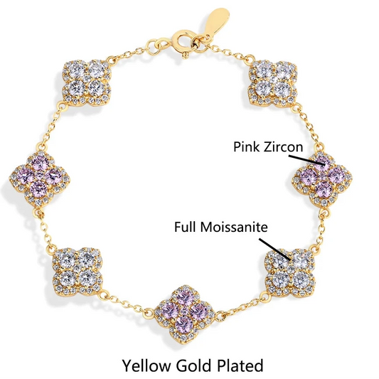 Moissanite Bracelet D VVS1 S925 Sterling Silver Gold Plated