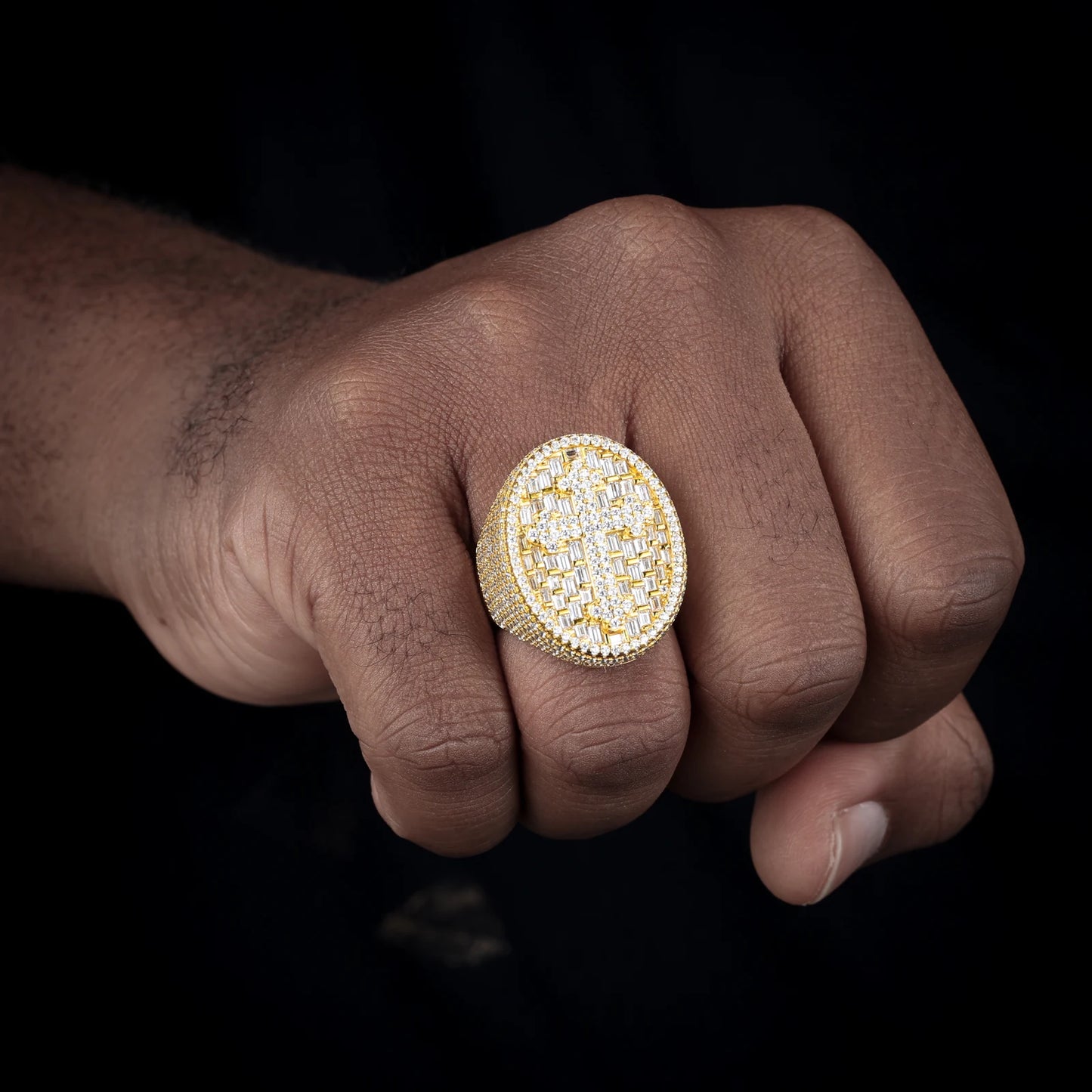 Moissanite Diamond Cross Ring