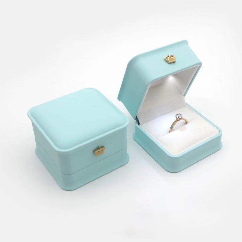 LED Jewelry Storage Display Ring Box
