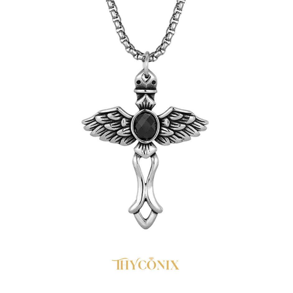 Cross wing necklace