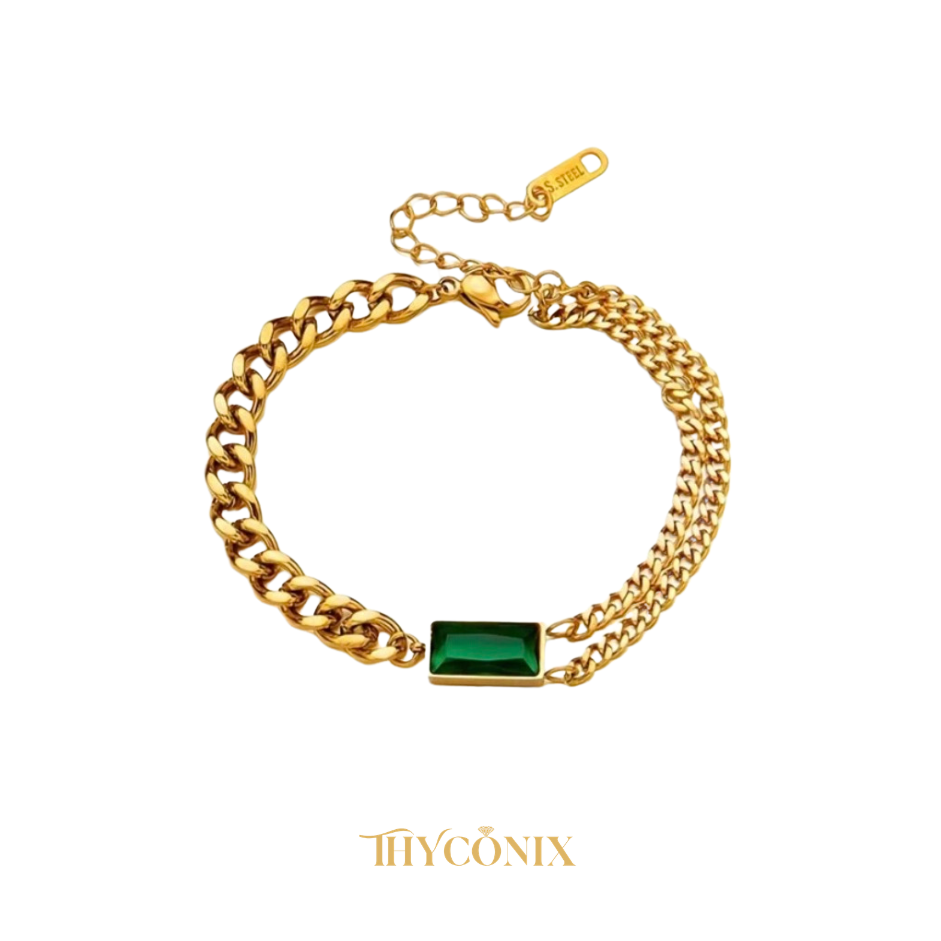 Emerald stone bracelet